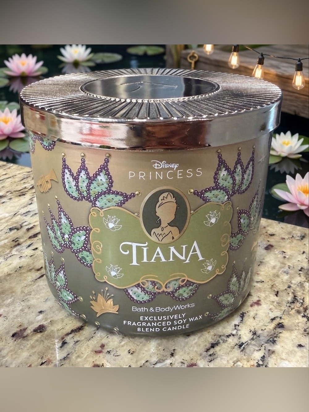 🆕 Bath & Body Works Disney Princess Tiana LE 3-Wick Candle